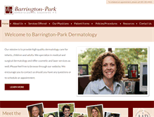 Tablet Screenshot of barringtonparkderm.com